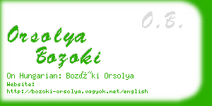 orsolya bozoki business card